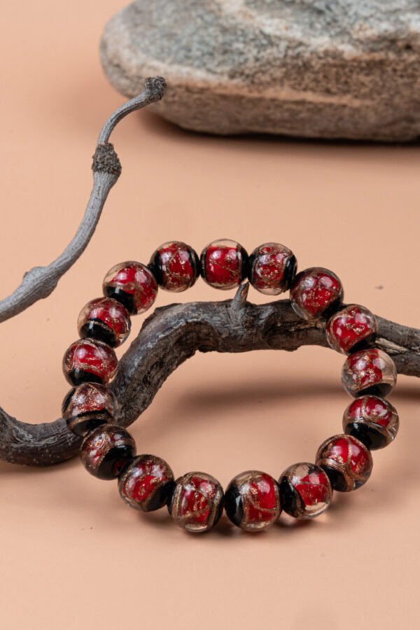 Fengshui Energy Red ash-colored glass Brgcelet