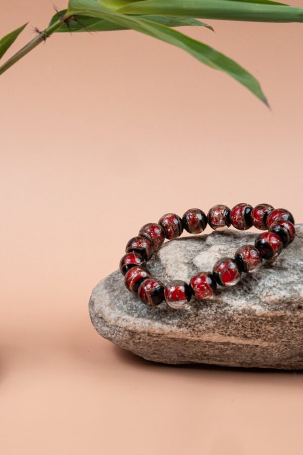 Fengshui Energy Red ash-colored glass Brgcelet