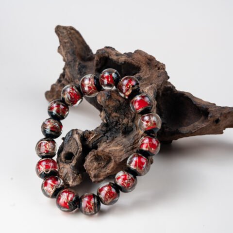 Fengshui Energy Red ash-colored glass Brgcelet