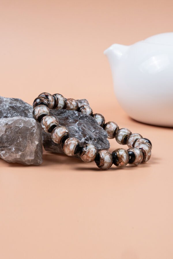 Fengshui Energy White ash-colored glass Brgcelet