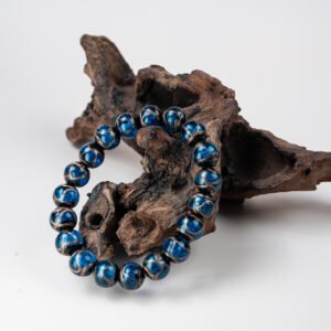 Fengshui Energy Blue Incense Ash Glazed Bracelet Brgcelet