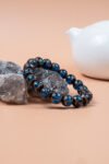 Fengshui Energy Blue Incense Ash Glazed Bracelet Brgcelet