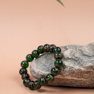 Fengshui Energy Green incense ash glass bead Brgcelet