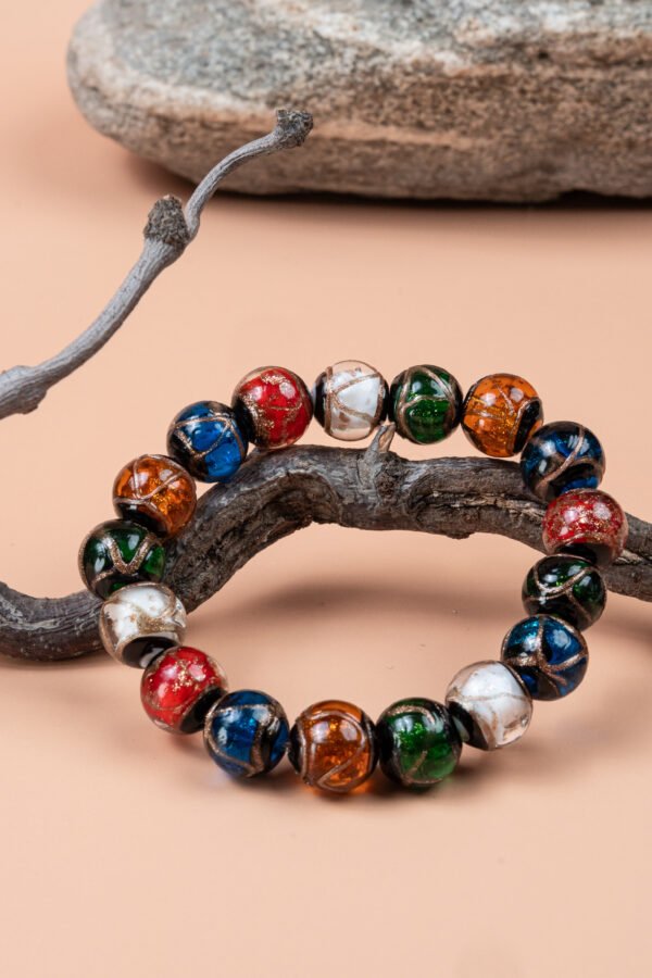 Fengshui Energy Five-colored incense ash glass Brgcelet