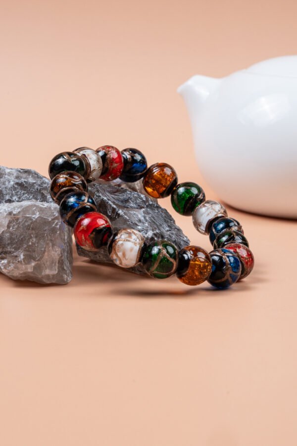 Fengshui Energy Five-colored incense ash glass Brgcelet