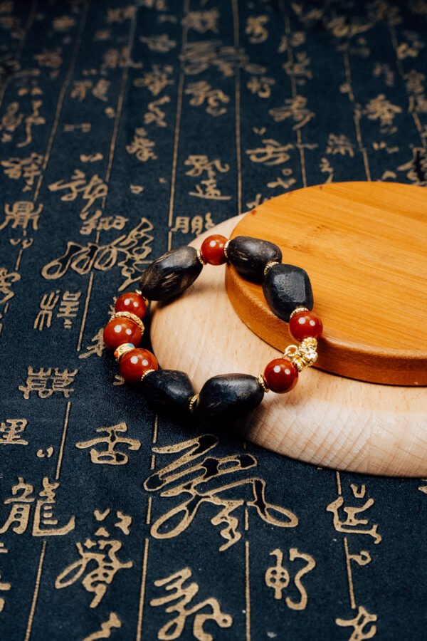 Fengshui Energy Golden Agarwood Brgcelet