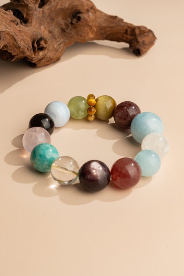Earth Multi-Gemstone Aquamarine Golden Tiger