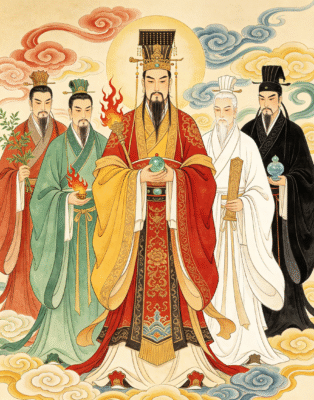 The Deities of the Five Directions in Taoism: Five Elemental Gods