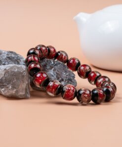 Fengshui Energy Red ash-colored glass Bracelet — Product Image 2
