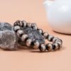 Fengshui Energy White ash-colored glass Bracelet — Product Image 2