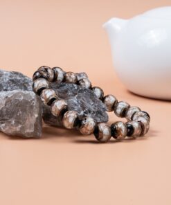 Fengshui Energy White ash-colored glass Bracelet — Product Image 2