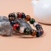 Fengshui Energy Five-colored incense ash glass Bracelet — Product Image 4
