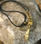 Golden Snake & Fang Pendant