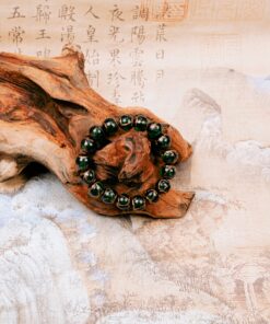 Fengshui Energy Green incense ash glass bead Bracelet — Product Image 2
