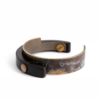 Tai Su Xuan Mu open cuff bracelet made with mottled brass and ebony wood