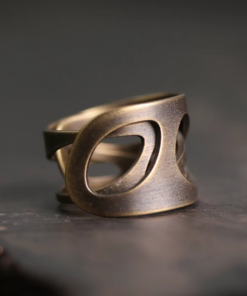 Alternative view of Wuji Xuanji (无极·玄机) Brass Openwork Ring