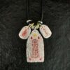Six Ding & Six Jia 999 Silver Taoist Pendant — pendant with three inscribed charms shown on a black cord