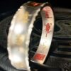 Wenchang Emperor 999 Silver & Gold Bracelet — close view of the cuff's inner inscription