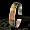 Wenchang Emperor 999 Silver & Gold Bracelet — cuff showing a tall gold-colored inscription panel